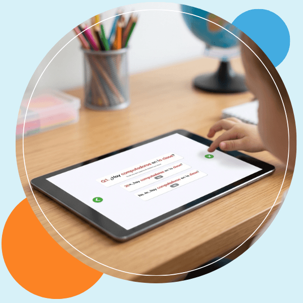 learning spanish on a tablet