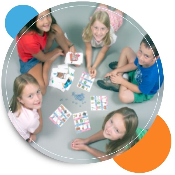 children playing bingo